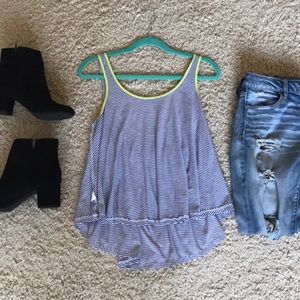 American Eagle Aloha tank striped