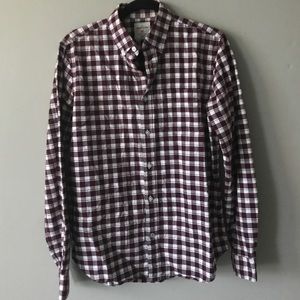 Gap Modern Oxford Burgundy Button Down Shirt