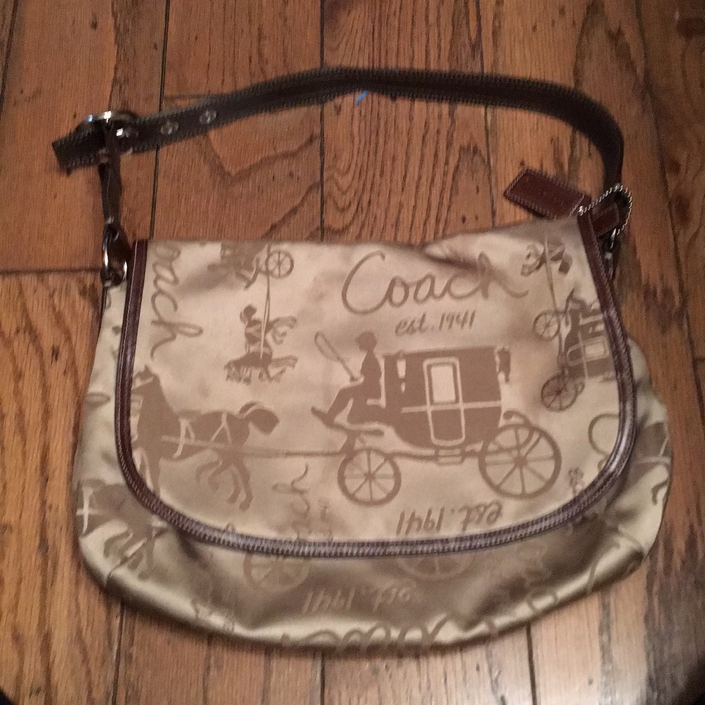 Coach satchel Tan pewter