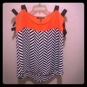 Orange Chevron Blouse