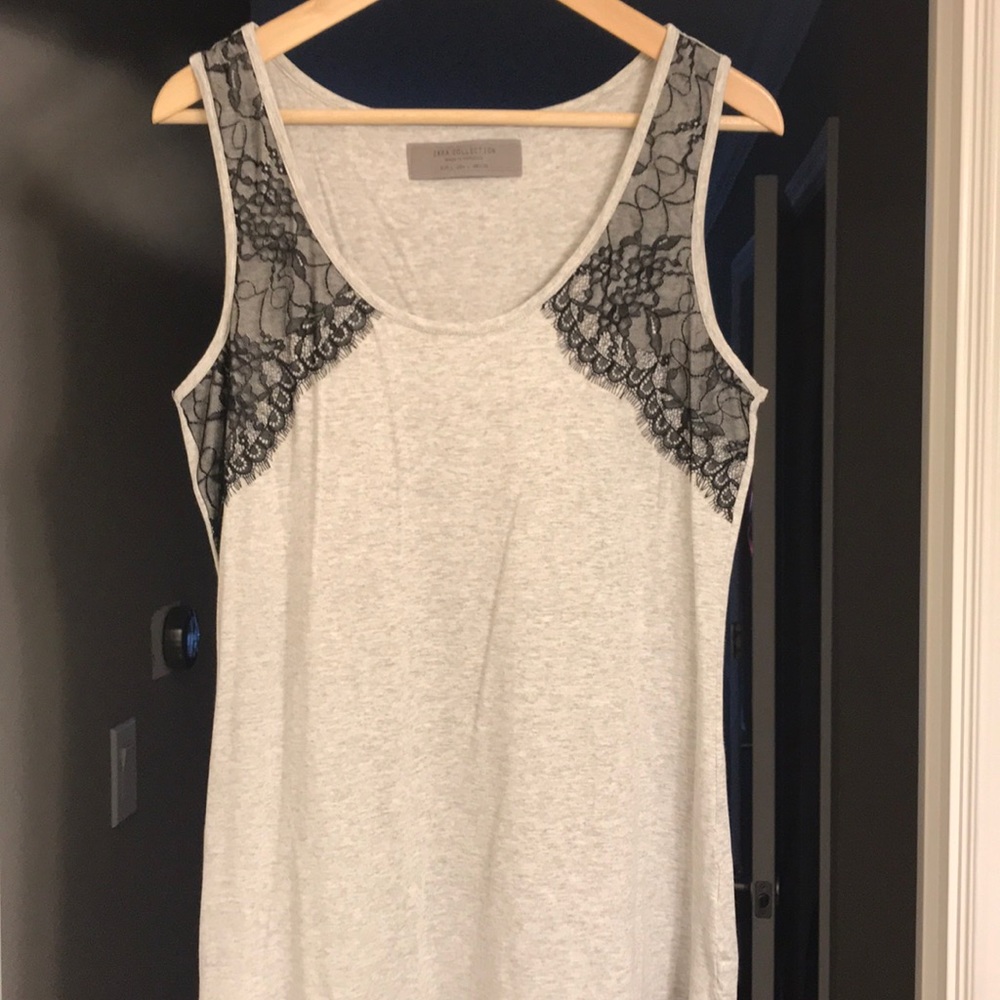 ZARA collection simple lace detail tank