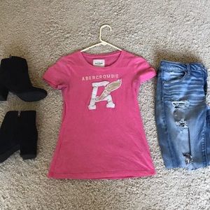Abercrombie and Fitch pink tee
