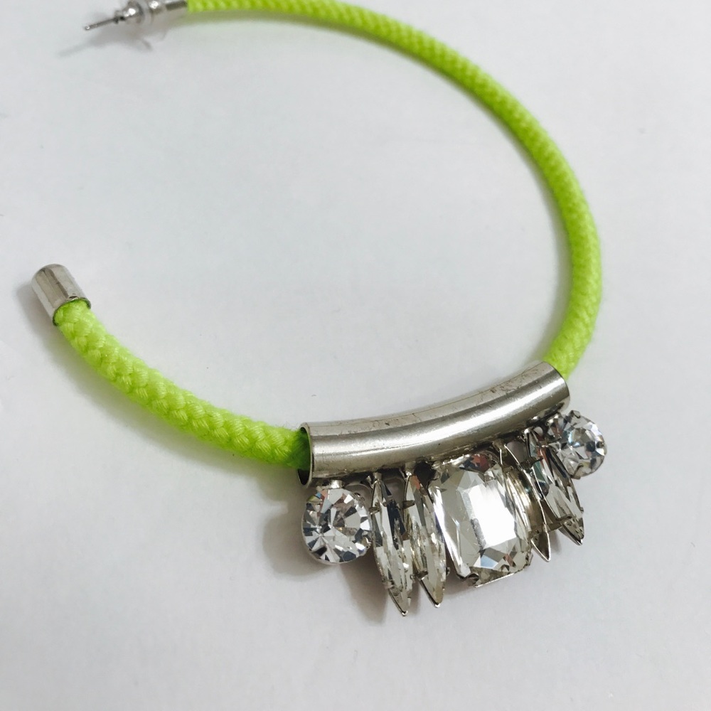 Large Hoop with Crystal Embellishment