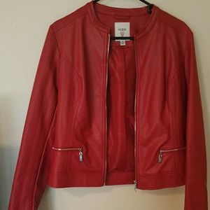 Red Guess quilted jacket