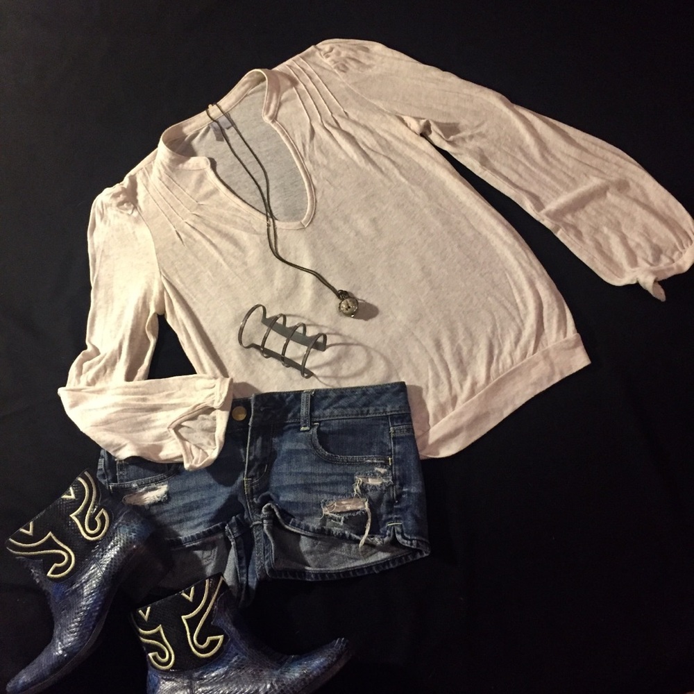 BOHO Chic - loose blousy long sleeve Tee Tunic