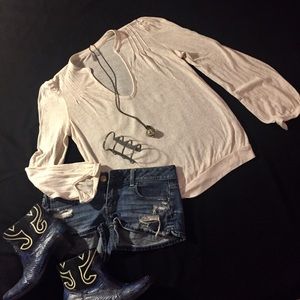 BOHO Chic - loose blousy long sleeve Tee Tunic