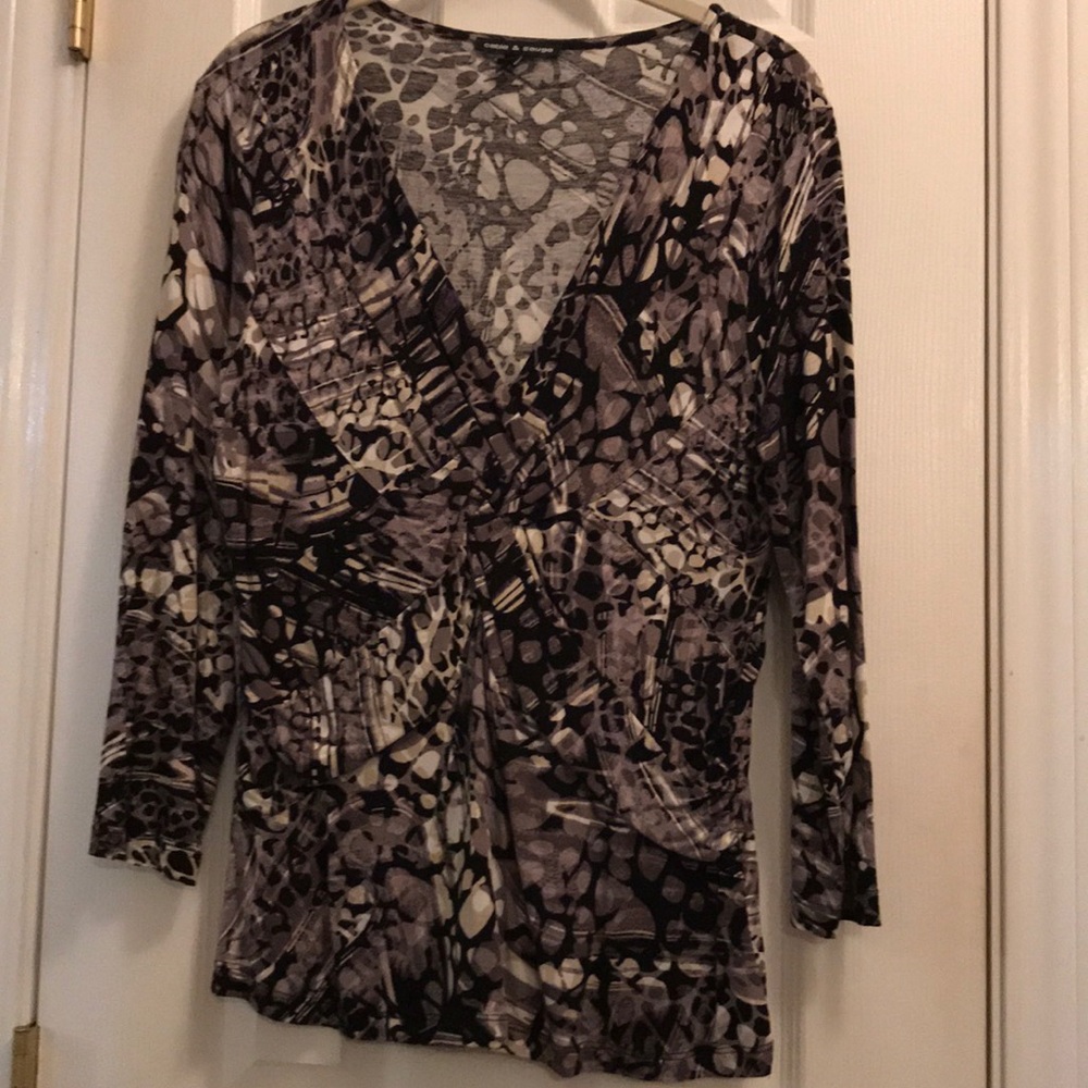 Cable & Gauge black and white top