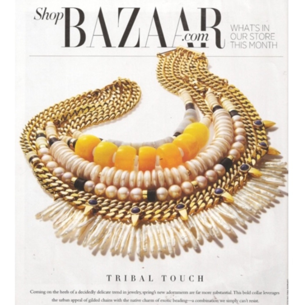 Lizzie Fortunato Golden Pavillion Choker w Pearls