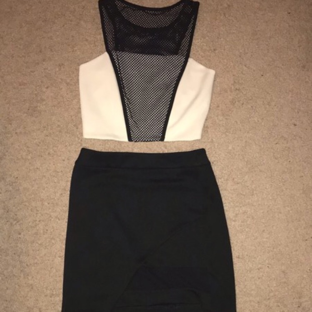 Express Crop Top & Mini Skirt Set