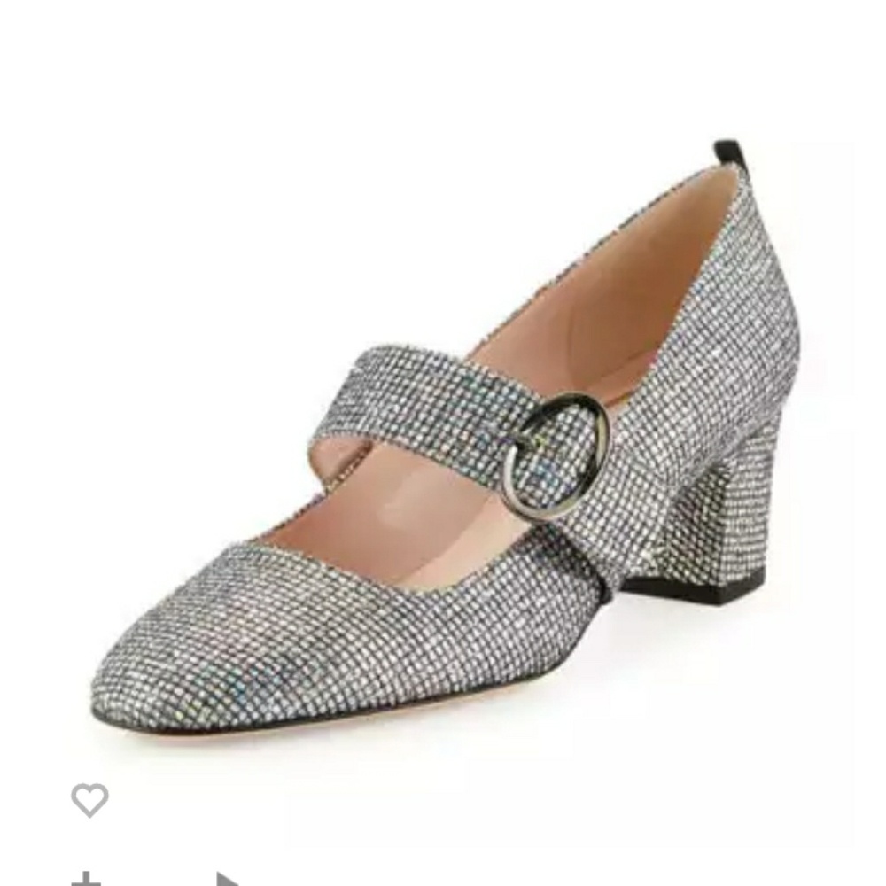 SJP Silver Tartt Mary Jane Heels 8.5