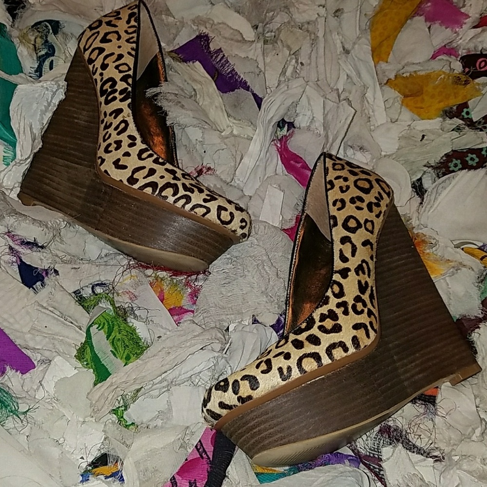 Leopard Wedges