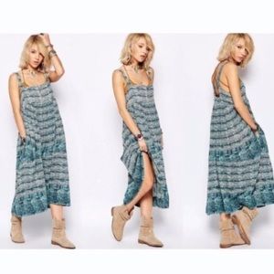 FREE PEOPLE Blue Noyal Sac Magique Midi Dress
