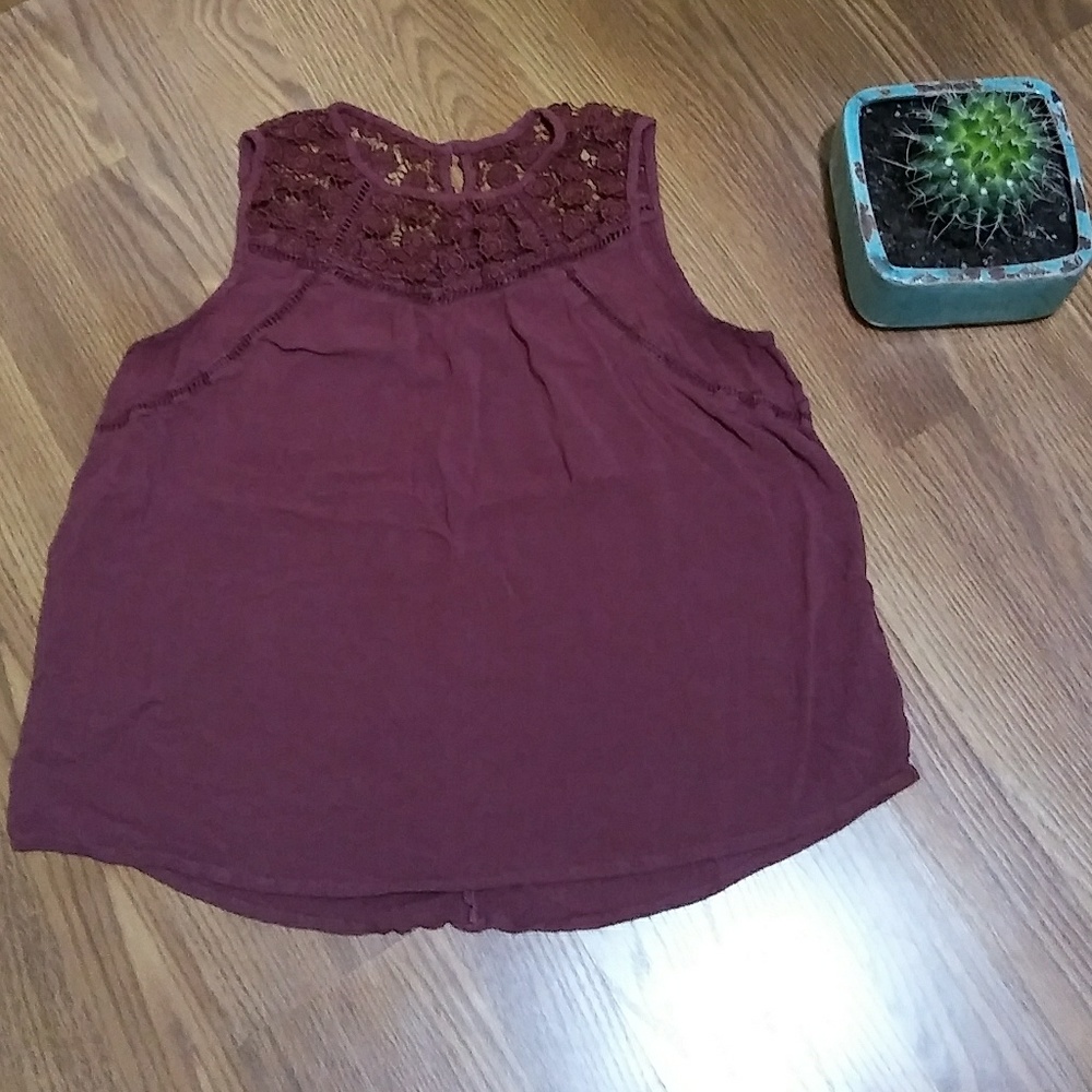 Charlotte Russe Burgundy Tank Top