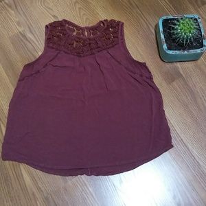 Charlotte Russe Burgundy Tank Top