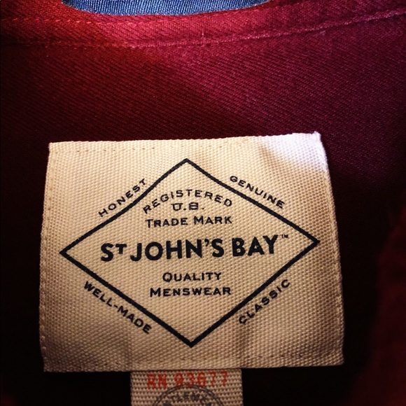 Red long sleeve button up - Picture 2 of 2