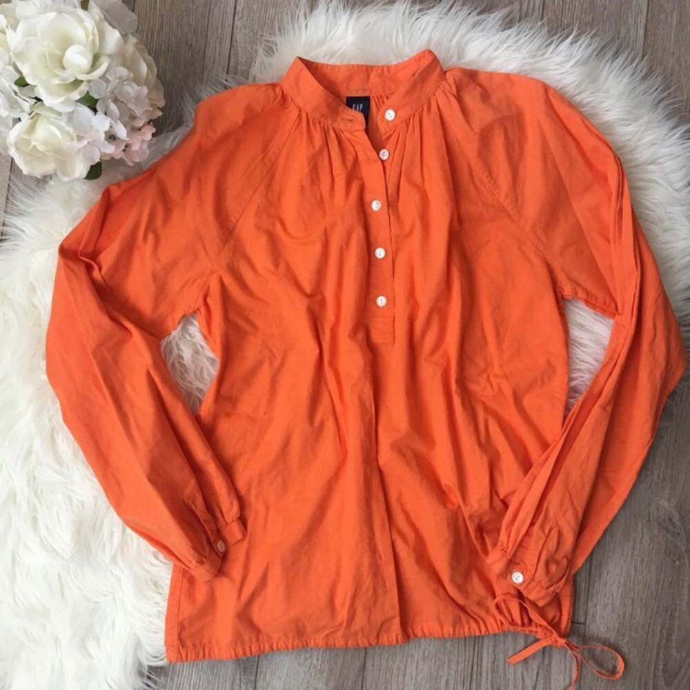 Gap long sleeved orange top