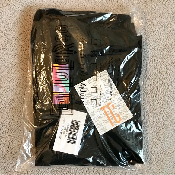 LULAROE SOLID BLACK TC LEGGINGS - Picture 1 of 1
