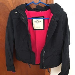 Hollister navy windbreaker jacket