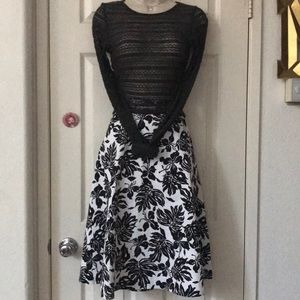 Lafayette 148 White & Black Skirt