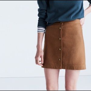 Madewell button front skirt