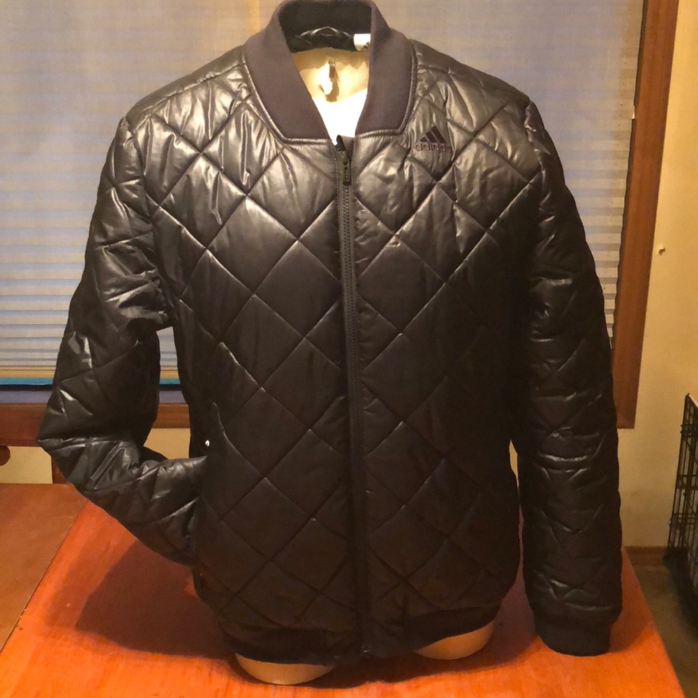adidas bomber style down jacket