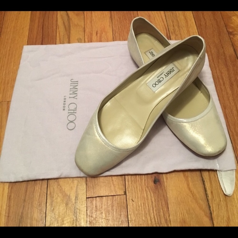 Jimmy Choo champagne ballet flat