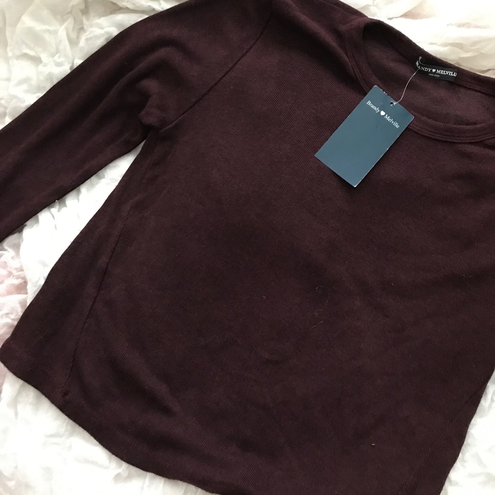 Brandy Melville Deep Maroon Sweater/Top