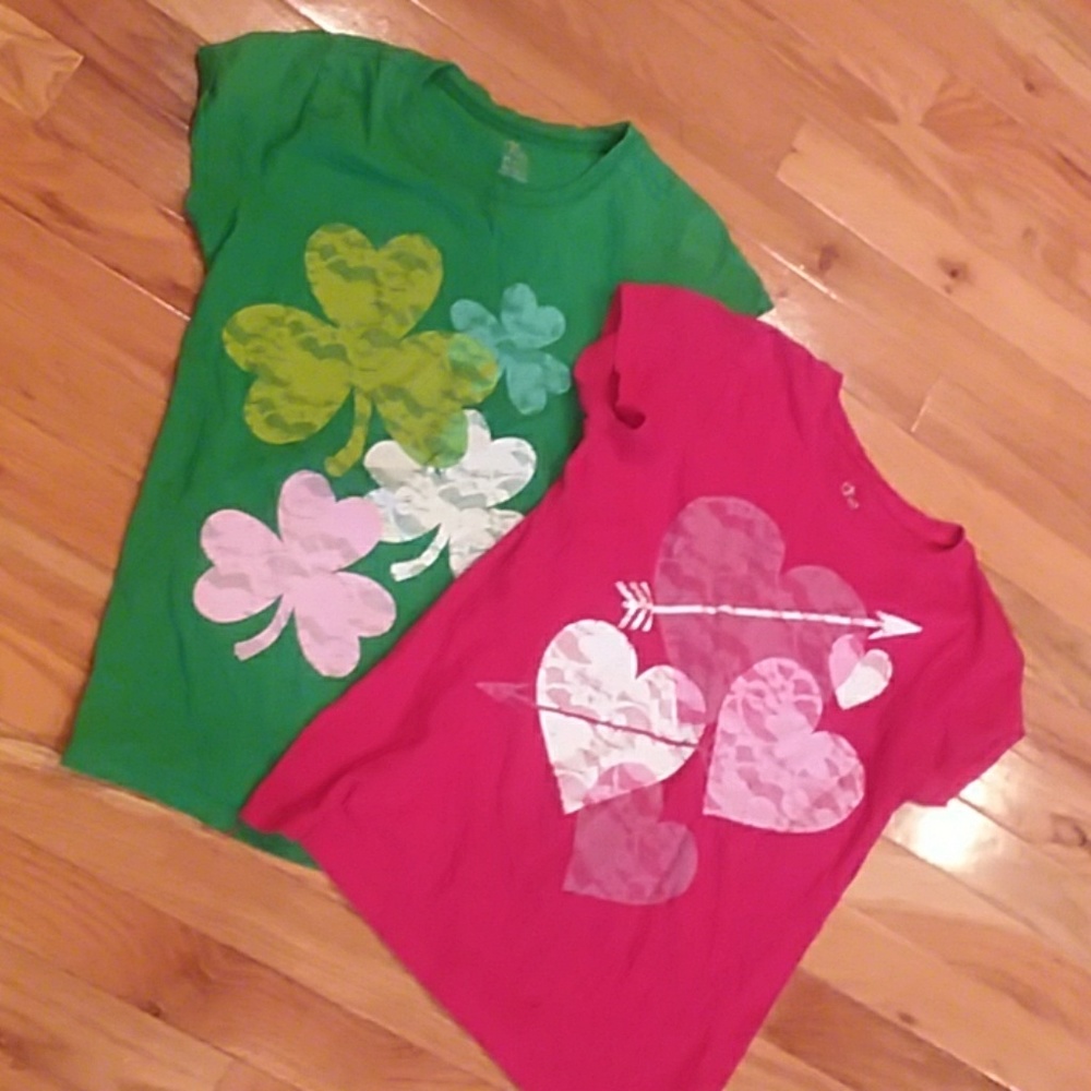 2Pack Of Tee Shirts Hearts And Clovers