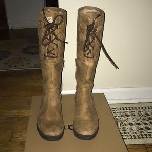 UGG all weather waterproof brown leather boot