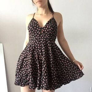 Forever 21 cut out floral summer dress US 4