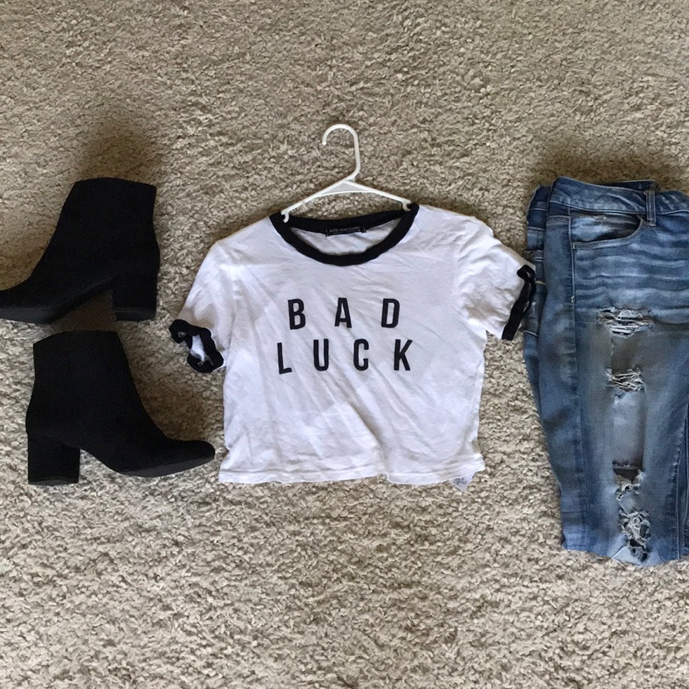 Rock rose classic bad luck crop top