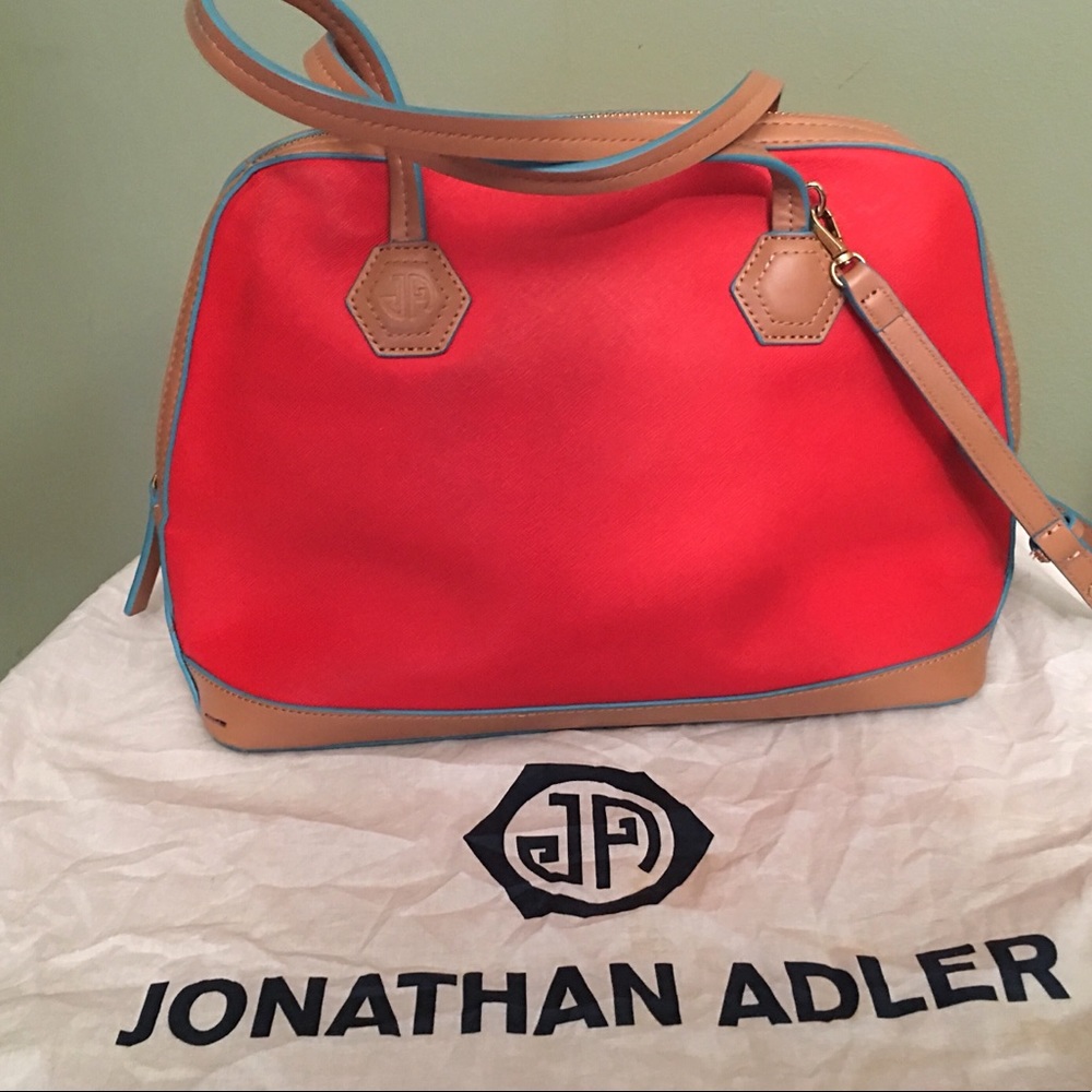 Jonathan Adler Coral & Turquoise Bag