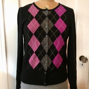 Cashmere argyle sweater