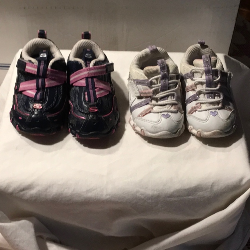 2 pairs Toddler Skechers