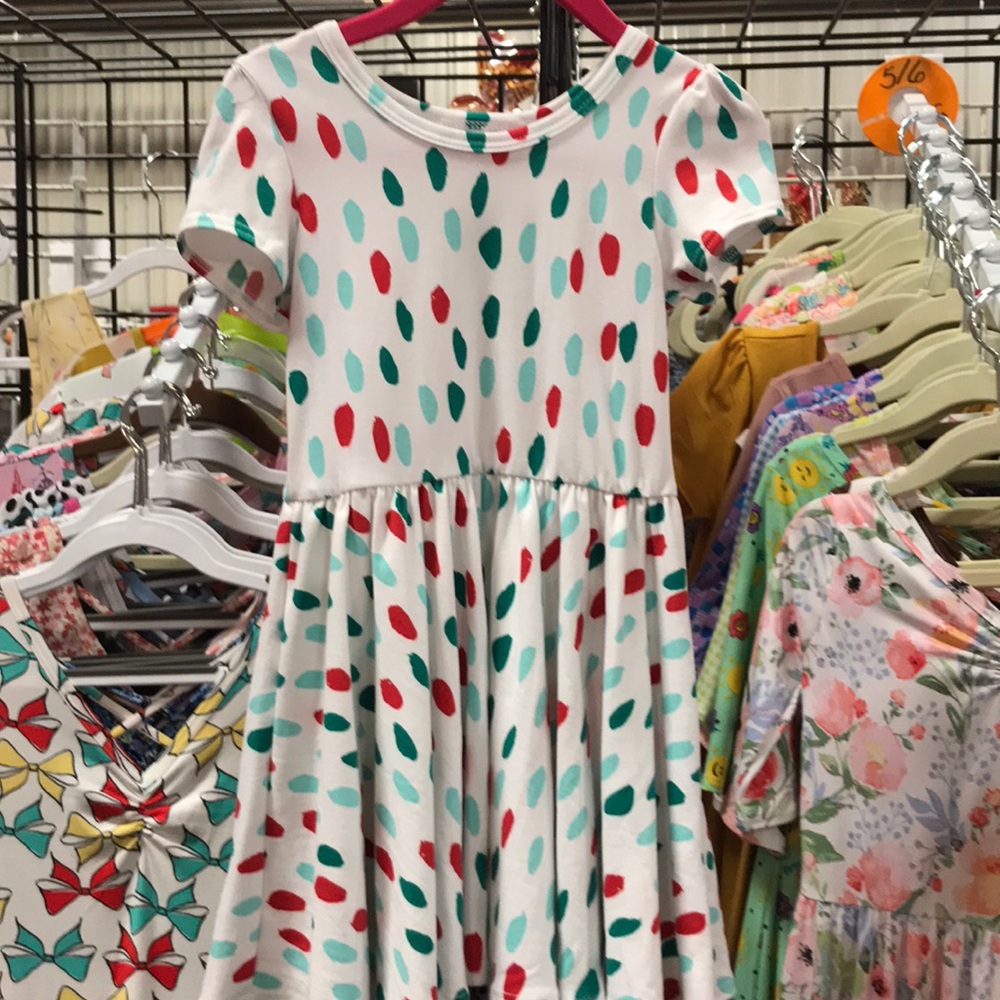 Cap sleeve Color splash dress