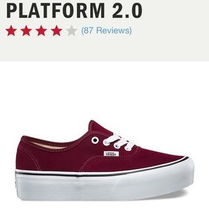 9 Women’s, 7.5 Men Platform Vans
