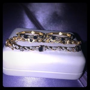 Matching Diamond/Sapphire Necklace and Bracelet!