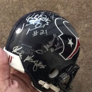 Mini signed Texans football helmet