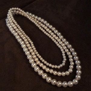 Candies Faux-Pearl elastic necklace set