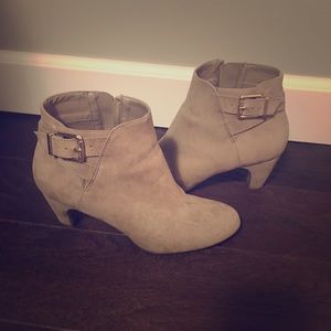 Tan booties