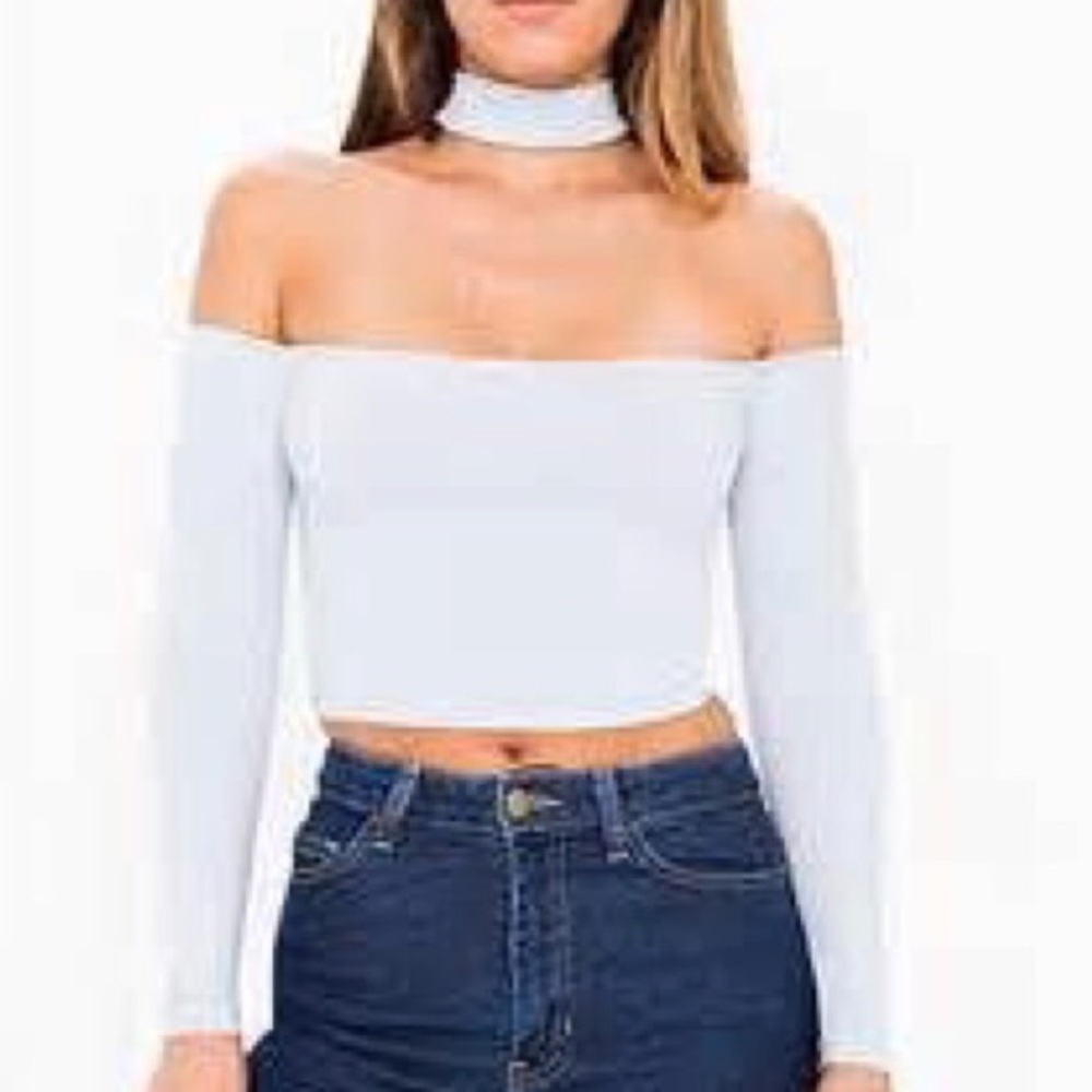 American Apparel Baby Blue Choker Top