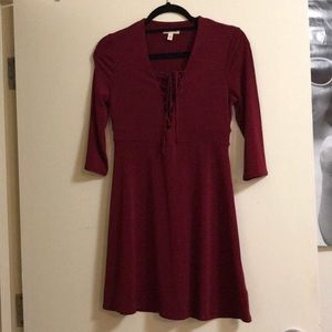Silence and noise burgundy dress