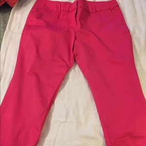 Bright pink capris