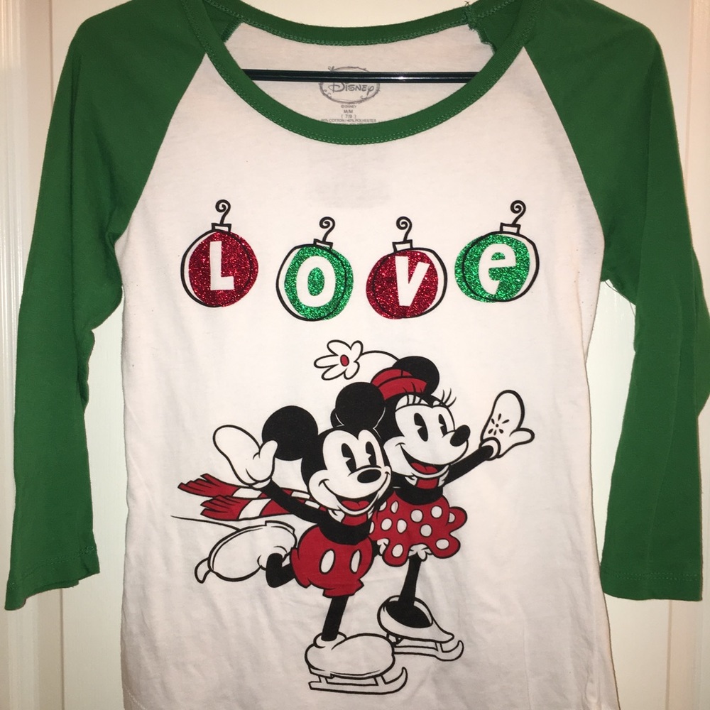 Disney Christmas Shirt Size Medium Juniors