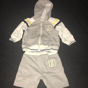 Fendi 2 piece sweater and shorts