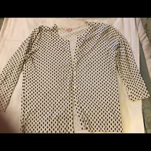 Black and white, 3/4 sleeve cardigan