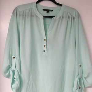 Large Zac & Rachel sea foam green blouse