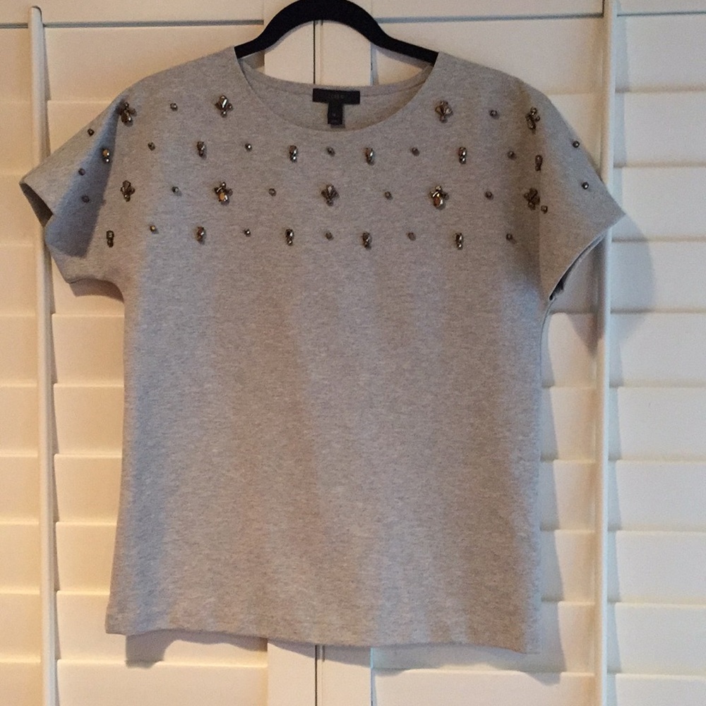 J. Crew Jeweled Top