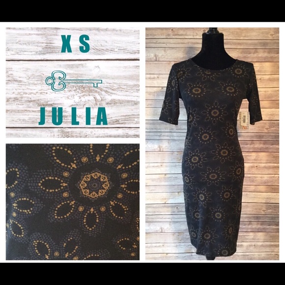 NWT XS Lularoe Julia Dress - Picture 1 of 1