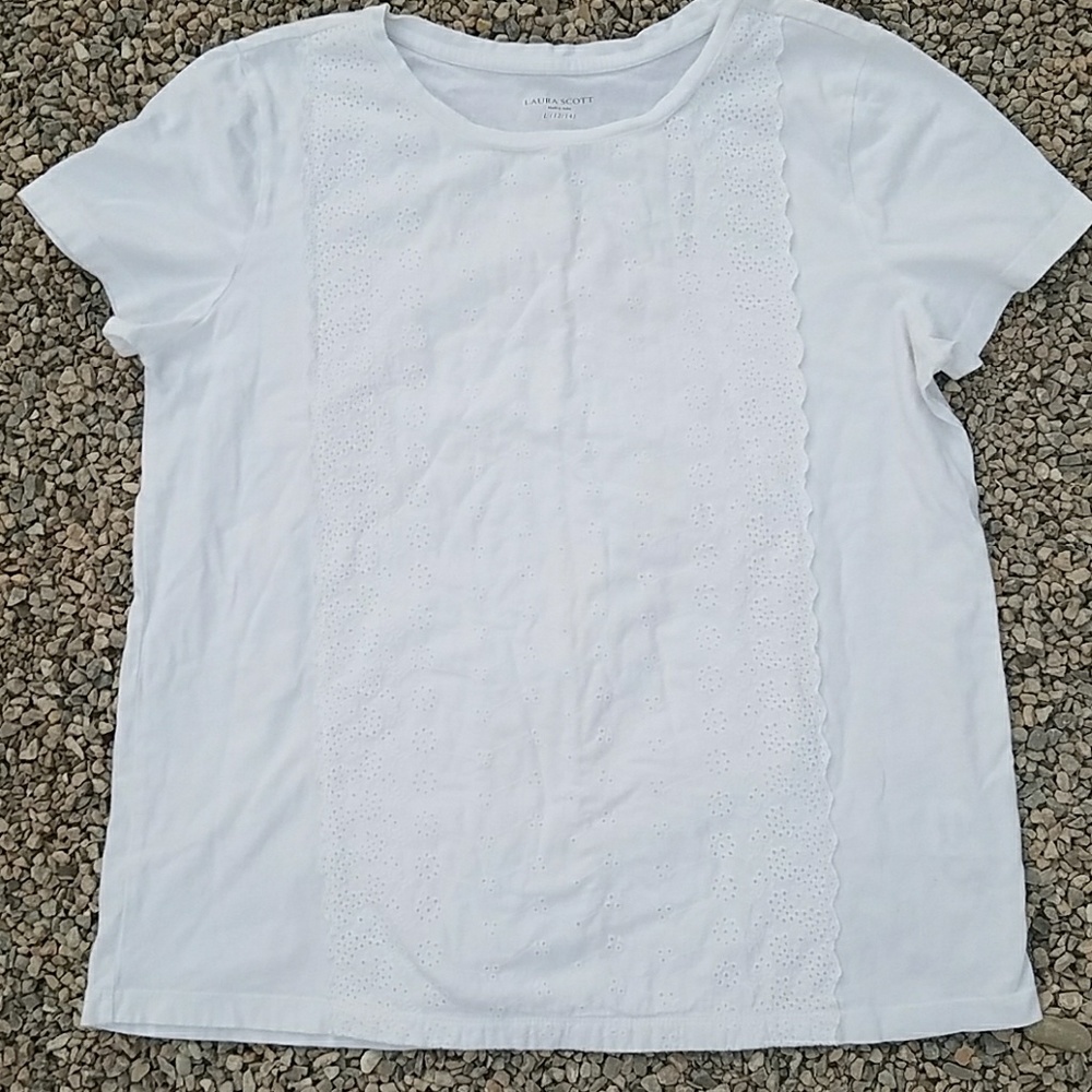 Large white t-shirt from Laura Scott